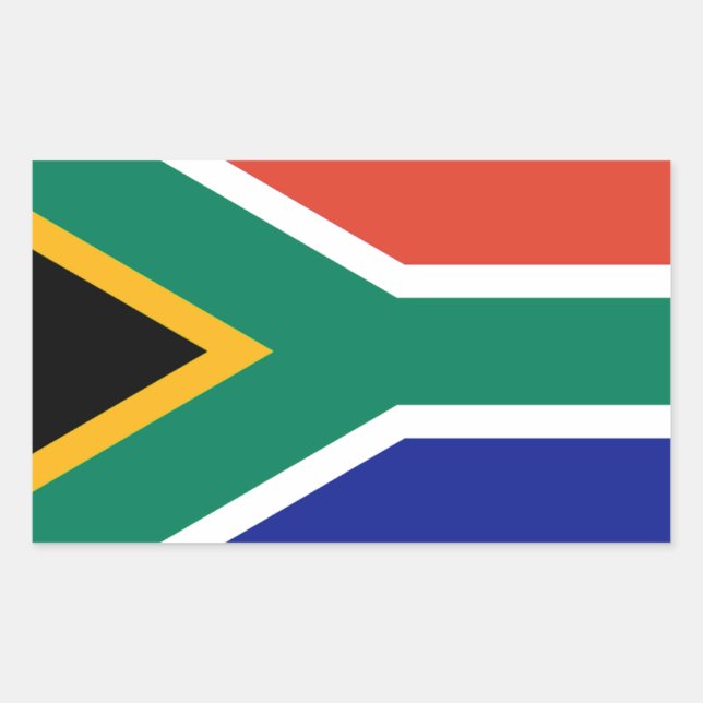 Patriotic Südafrika flagge Bokke Rechteckiger Aufkleber (Vorderseite)