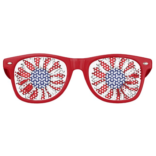 Patriotic Sunflower Partybrille (Vorderseite)