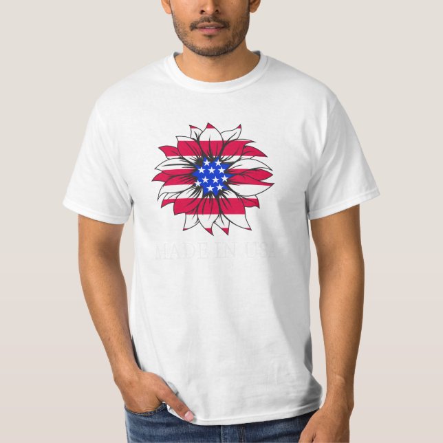 Patriotic Sunflower SVG PNG PDF, USA Sunflower T-Shirt (Vorderseite)