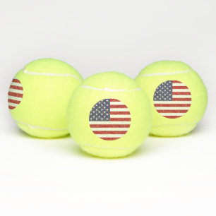 Patriotic Tennis Ball mit Flagge der USA