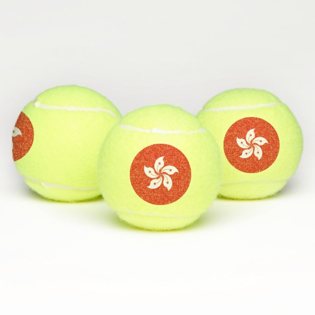 Patriotic Tennis Ball mit Flagge von Hongkong (Multi)