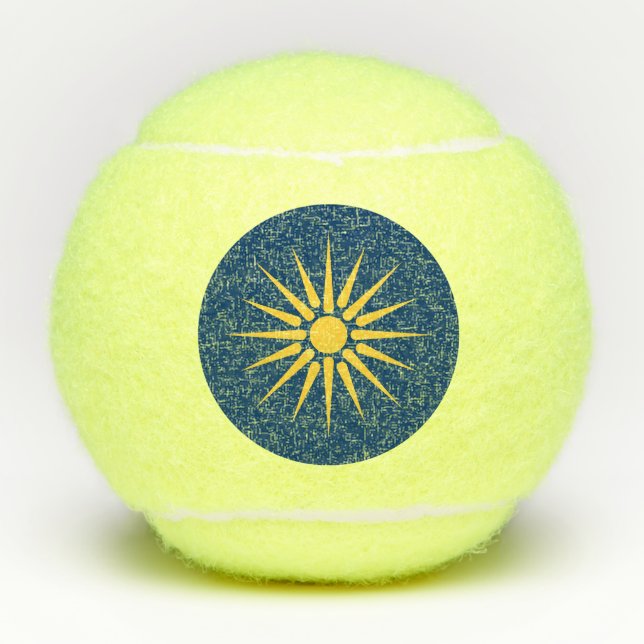 Patriotic Tennis Ball with Flag of Macedonia (Vorderseite)