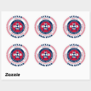 Patriotic Texas Circle Design Aufkleber