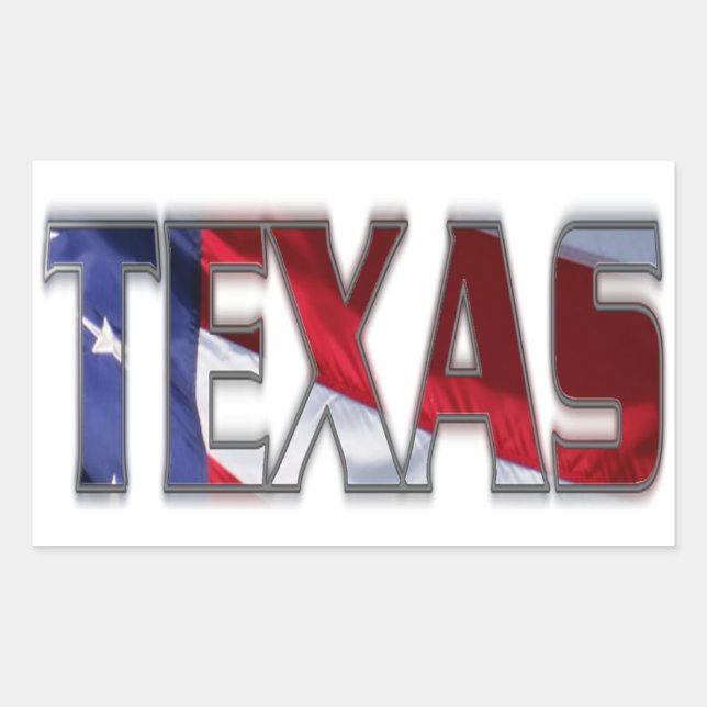 Patriotic Texas Rechteckiger Aufkleber (Vorderseite)