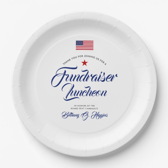 Patriotic Themed American Flag Pappteller (Vorderseite)
