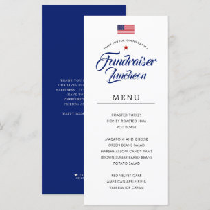 Patriotic Themed   Menü "Political Style Dinner" Menükarte