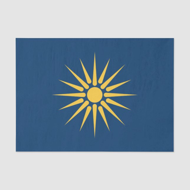 Patriotic tissue paper with flag of Macedonia Seidenpapier (Vorderseite)