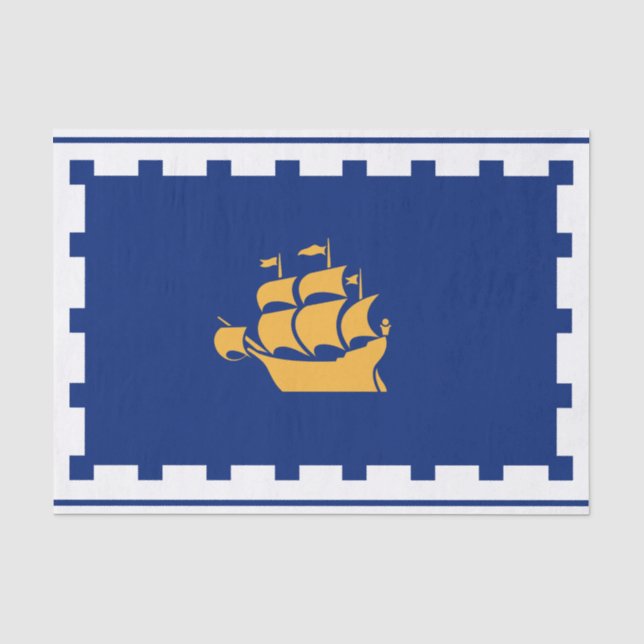 Patriotic tissue paper with flag of Quebec City Seidenpapier (Vorderseite)