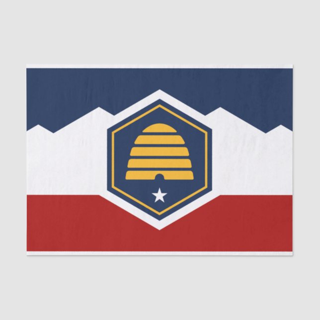 Patriotic tissue paper with flag of Utah, USA Seidenpapier (Vorderseite)