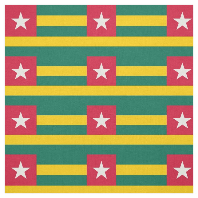 Patriotic Togo Flag Stoff (Muster)