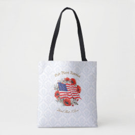 Patriotic Tote Beutel Gott segne Amerika Flagge Po Tasche