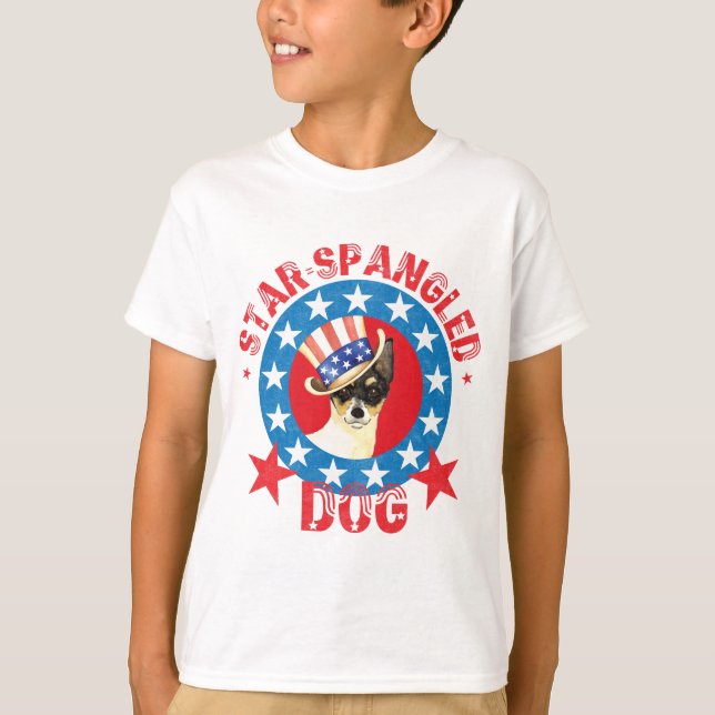 Patriotic Toy Fox Terrier T-Shirt (Vorderseite)