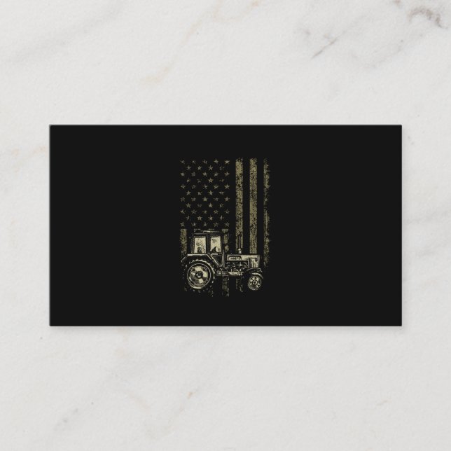 Patriotic Tractor American Flag Traktor Farm Men Visitenkarte (Vorderseite)