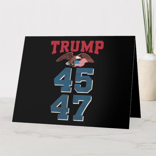Patriotic Trump gewinnt 45 und 47 Sieger Trump Karte (Vorderseite)