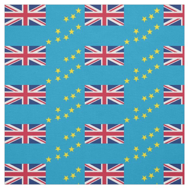 Patriotic Tuvalu Flag Stoff (Muster)