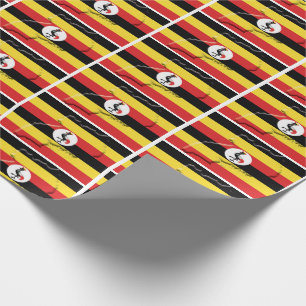 Patriotic UGANDA FLAG MAP Geschenkpapier