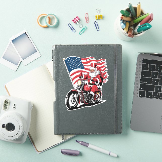 Patriotic Uncle Sam Motorcycle Aufkleber (iPad Hülle)