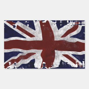 Patriotic Union Jack, UK Gewerkschaft Flag Rechteckiger Aufkleber