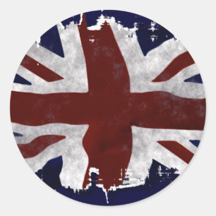 Patriotic Union Jack, UK Gewerkschaft Flag Runder Aufkleber