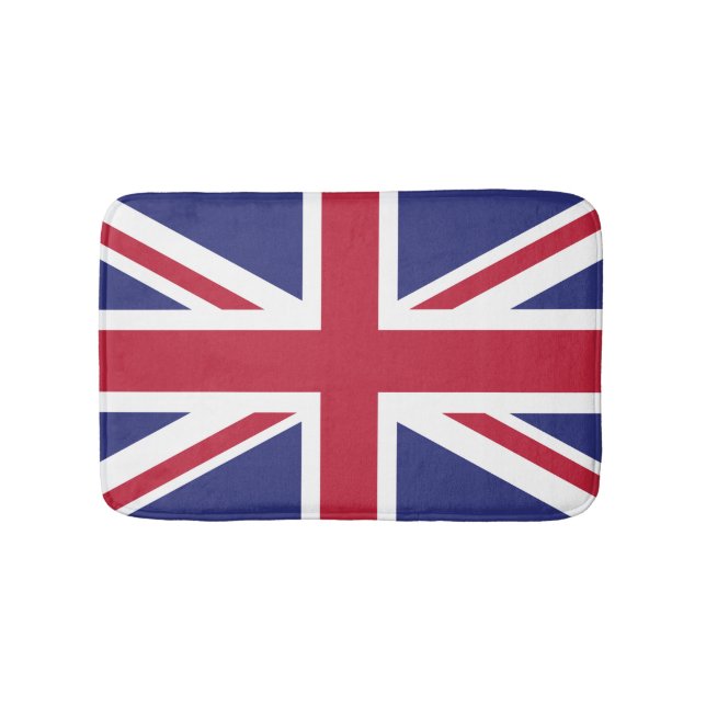 Patriotic United Kingdom Flag Badematte (Vorderseite)