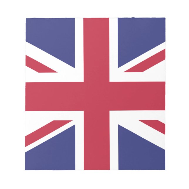 Patriotic United Kingdom Flag Notizblock (Vorderseite)