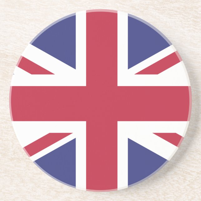 Patriotic United Kingdom Flag Sandstein Untersetzer (Vorne)