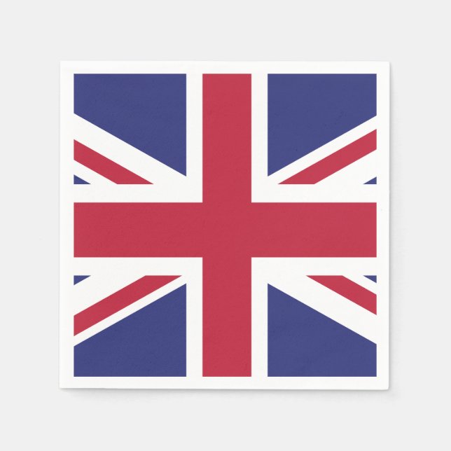 Patriotic United Kingdom Flag Serviette (Vorderseite)