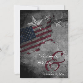 Patriotic United Staaten American Flag Wedding Einladung