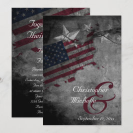 Patriotic United Staaten American Flag Wedding Einladung