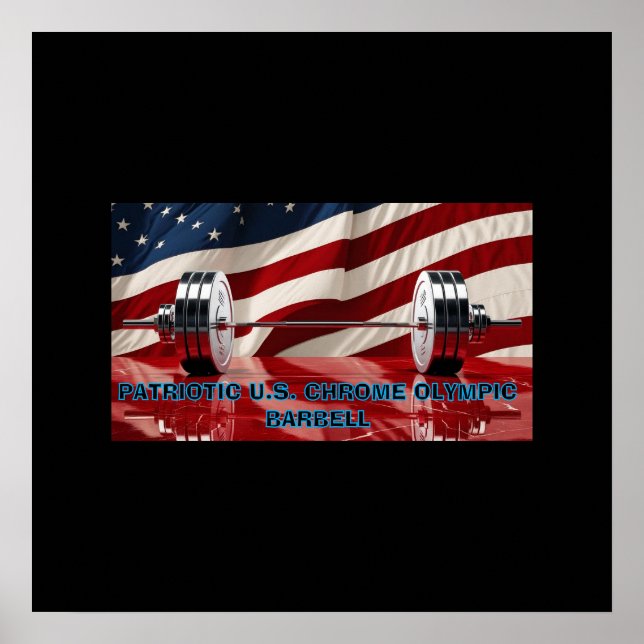 Patriotic United Staaten Chrome Barbell Set Poster (Vorne)