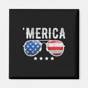 Patriotic US America Flag Sungles 4. Juli Meri Magnet