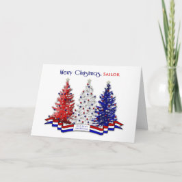 PATRIOTIC US CHRISTMAS, Segler, Marine Feiertagskarte