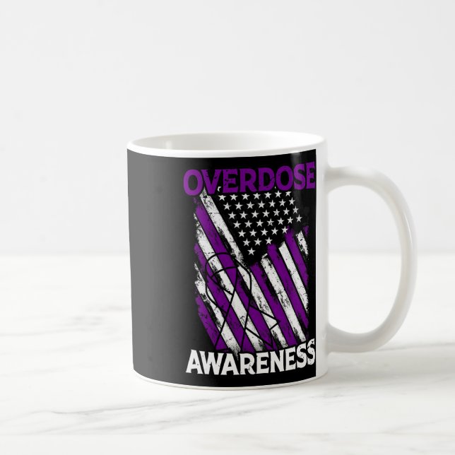 Patriotic Us Flag Arzneimittel Überdosierung Opioi Kaffeetasse (Rechts)