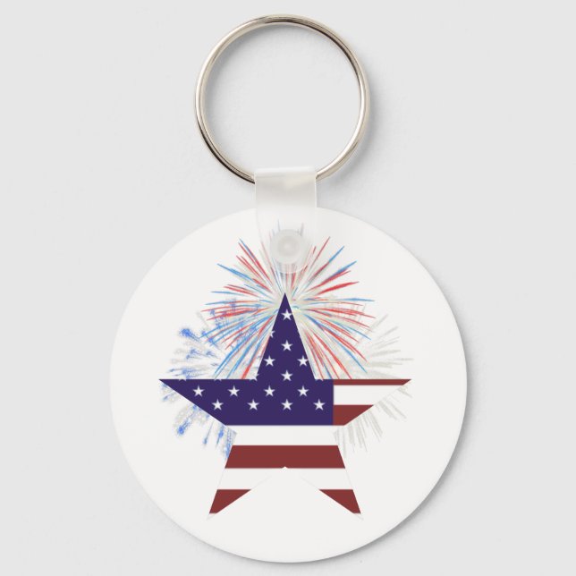 Patriotic US Keyring Schlüsselanhänger (Vorderseite)