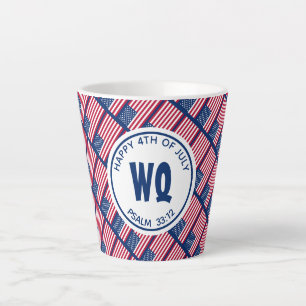 Patriotic USA   Alles Gute zum 4. Juli   Amerikani Milchtasse