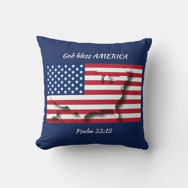 Patriotic USA AMERICAN FLAG Kissen (Vorderseite)