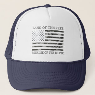 Patriotic USA American Flag Land The Free Truckerkappe