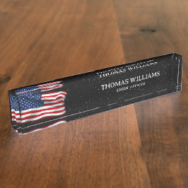 Patriotic USA American Flag Law Enforcement Namensplakette