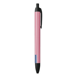 Patriotic USA American Flag Stars Stripes Ink Pen Kugelschreiber