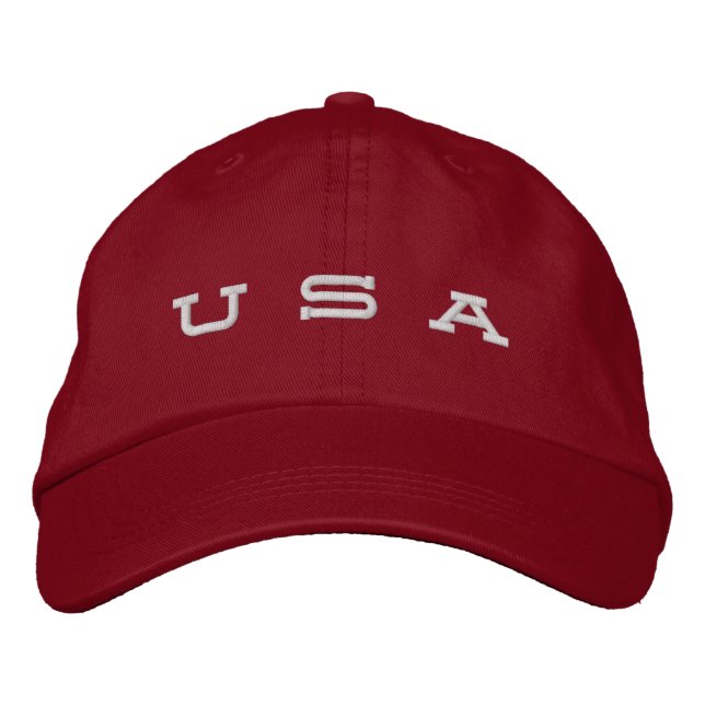 Patriotic USA Bestickte Baseballkappe (Vorderseite)
