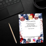 Patriotic USA Business-Logo qr Code-Einführung Flyer<br><div class="desc">Personalisieren Sie Ihr Firmenlogo,  Ihren Namen,  Ihre Adresse,  Ihren Text,  Ihren eigenen QR-Code und fügen Sie ihn Ihrem Instragentenkonto hinzu. Weißer Hintergrund,  mit Luftballons in patriotischen US-Farben dekoriert,  rot,  blau und weiß mit Streifen und Sternen.</div>
