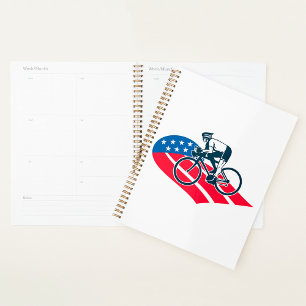Patriotic USA Cycling American Flag Bike Rider Planer