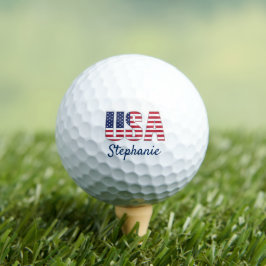 Patriotic USA Design Golf Balls Golfball