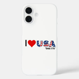 Patriotic USA Design iPhone 16 Hülle