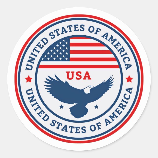 Patriotic USA Eagle Siegel Sticker (Vorderseite)