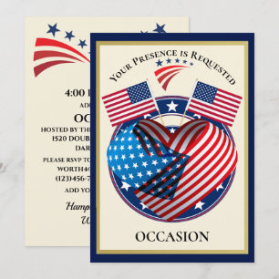 Patriotic USA Einladung