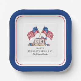 Patriotic USA Flag 4. Juli Pappteller