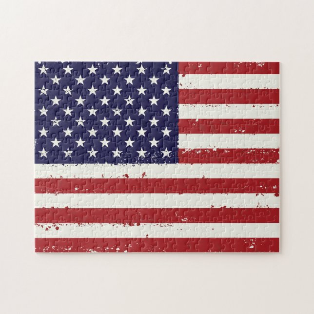 Patriotic USA Flag - American Flag Red White Blue (Horizontal)