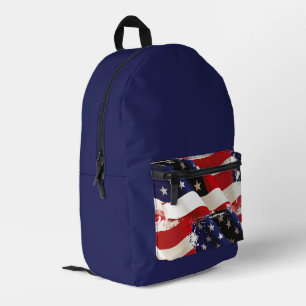 Patriotic USA Flag Backpack Bedruckter Rucksack