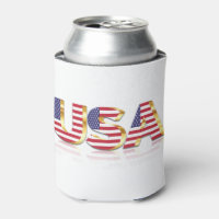 Patriotic USA Flag Can Cooler